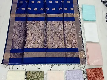 টাঙ্গাইল তাঁতের অরিজিনাল নকশিপাড় হাফ সিল্ক শাড়ি   শাড়ি