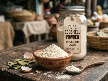 ১০০% অর্গানিক ডিমের খোসার পাউডার (Organic Eggshell Powder)