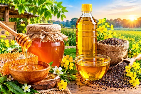 🍯🌼 প্রকৃতির  অরিজিনাল মধু ও দেশীয় সরিষার তেল! 🌼🍯