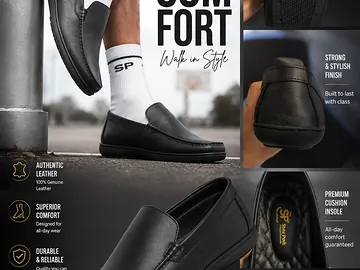 authentic leather Loafer for mens