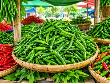 🌶️ টাটকা কাঁচামরিচের পাইকারি হাট | ফ্রেশ মরিচ, নির্ভরযোগ্য সরবরাহ!🌿