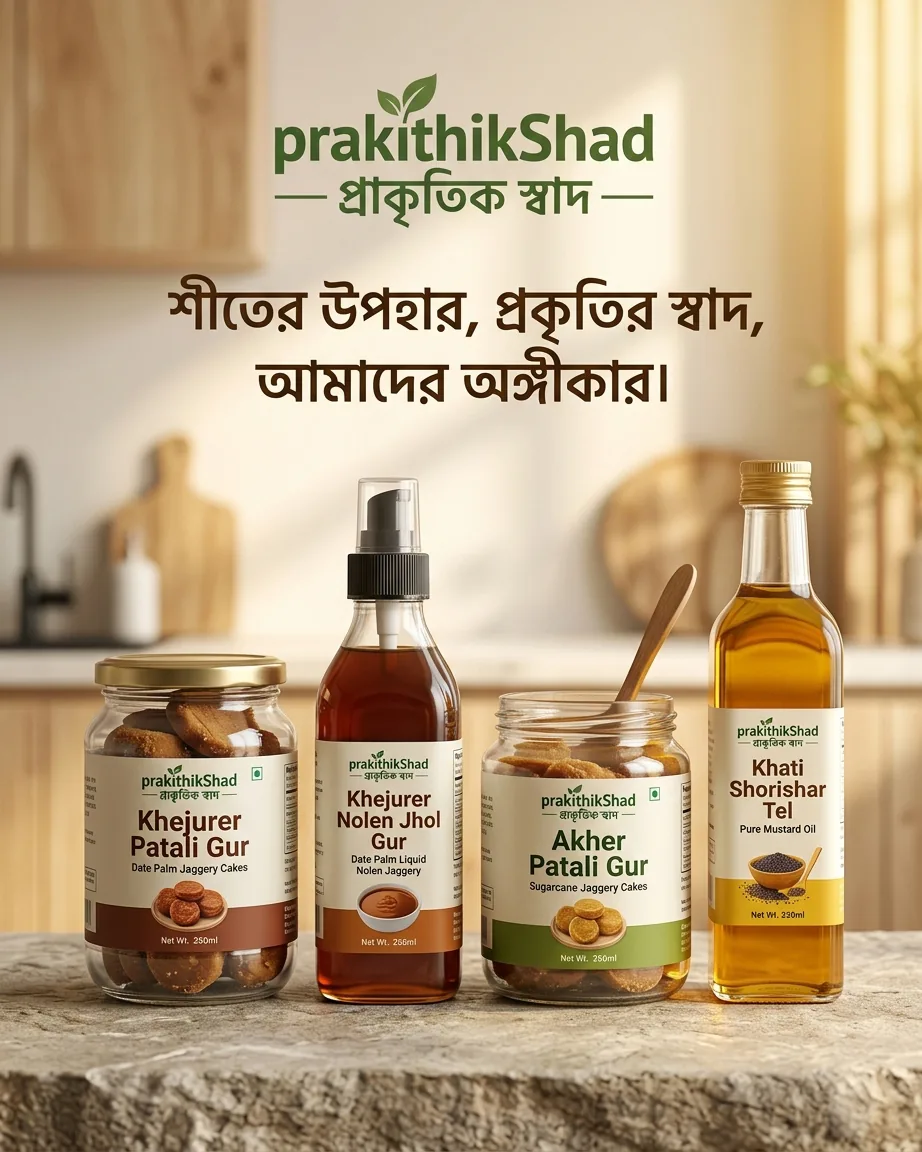 শতভাগ খাঁটি ও ভেজালমুক্ত খেজুরের গুড়!