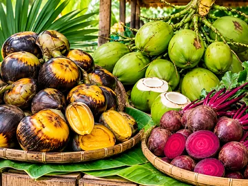 🌴 দেশীয় পাকা তাল | 🥥 গাছের ডাব | ❤️ টাটকা বিটরুট