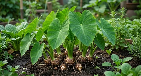 Taro Leaves Taro Root
