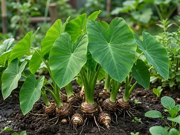 Taro Leaves Taro Root