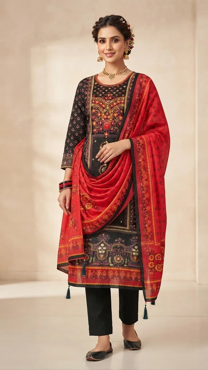 Kar Chupi Boutique Unstitched Three Piece