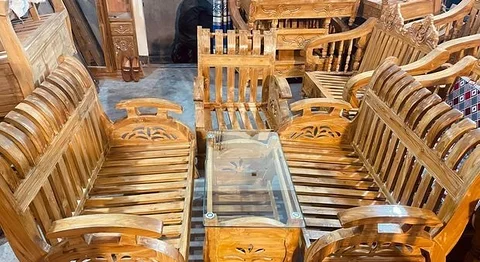 অরিজিনাল সেগুন কাঠের সোফা সেট
