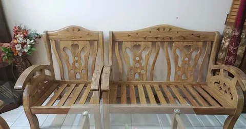 সেগুন কাঠের সোফা সেট
