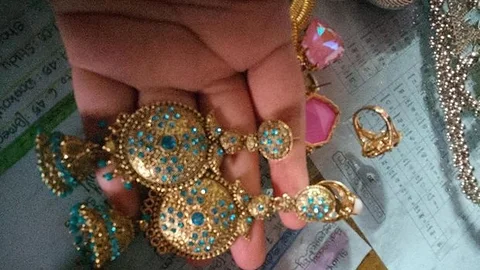 Ocean Blue Earrings Jhumka