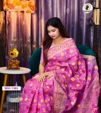 Half Silk Handprited Sarees