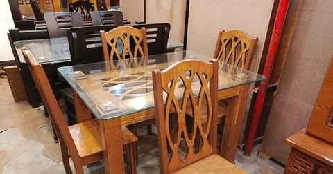 DAINING SET 4 CHAIR CANADIAN OAK.