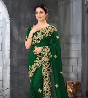 ইন্ডিয়ান জর্জেট শাড়ি ব্লাউজ পিস