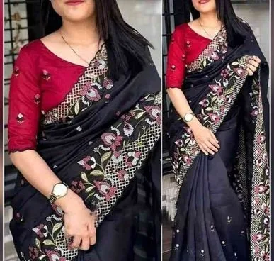 Premium Quality Embroidery Saree