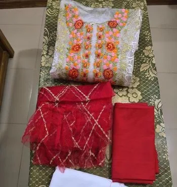 Unstitch 4pc Dress