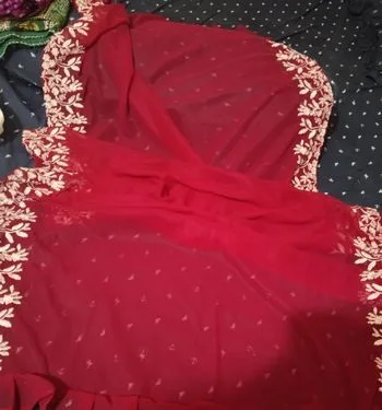 Unstitched four piece dress