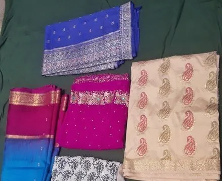 জর্জেট ও কাতান শাড়ি