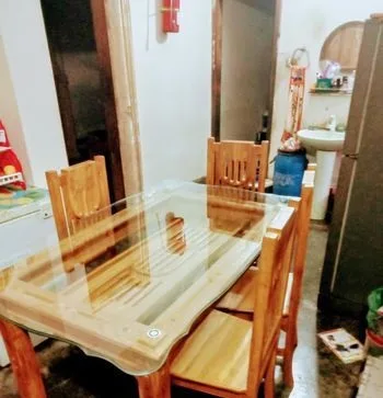সেগুন কাঠের ডাইনিং টেবিল