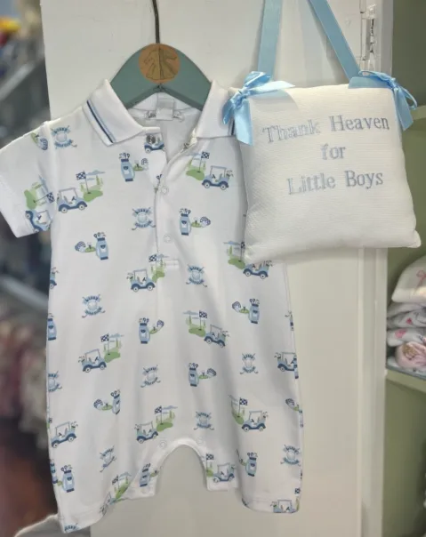 Baby boy in a summer outfit