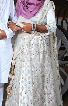 White Lehenga