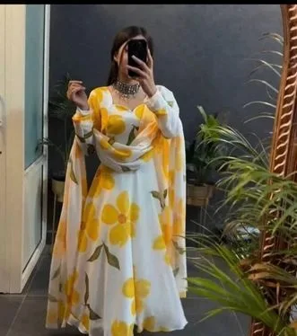 Floral Print 2 Pis Gawon