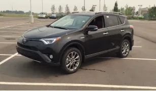 2018 Black Toyota RAV4 XLE Hybrid available for rent