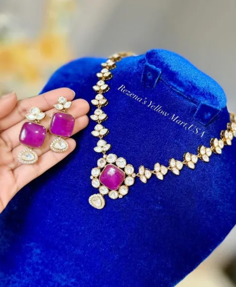 Exclusive Polki Jewelry (Pink)