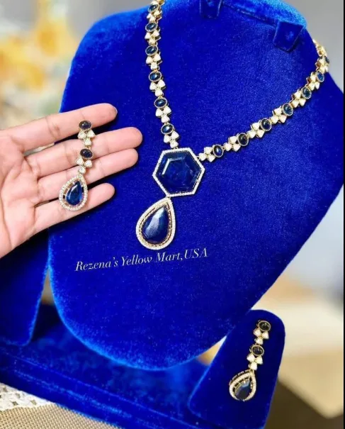 Exclusive Polki Jewelry  (Blue)