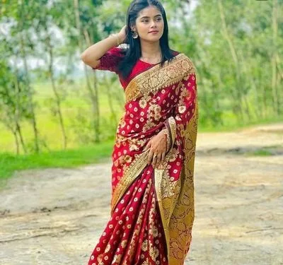 সিল্ক কাতান শাড়ি