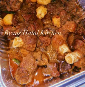 Baby goat rejala with potatoes