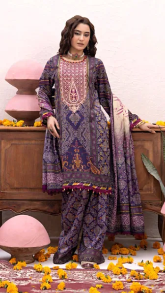 Farshi Shalwar  With Cotton Three Pis