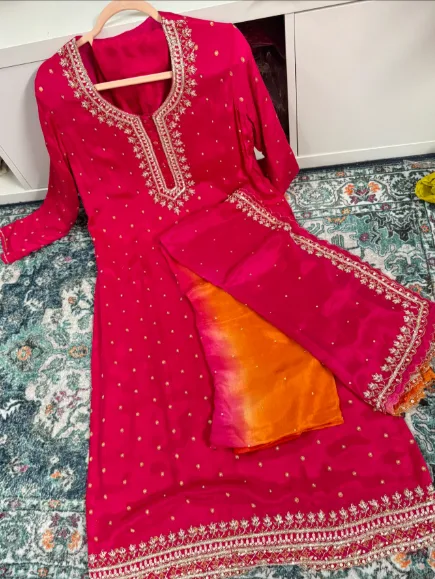 Cotton Dress Red Colored