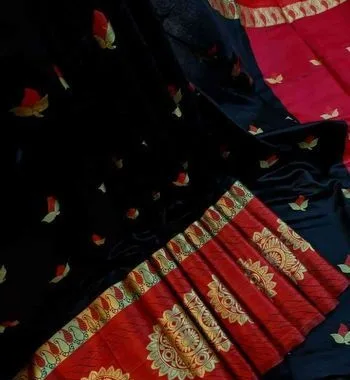 সফট সিল্ক কাতান শাড়ি