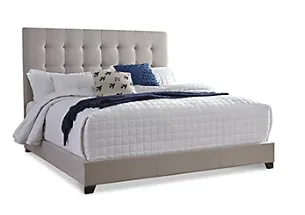 Dolante Upholstered Bed with Square Button Tufting