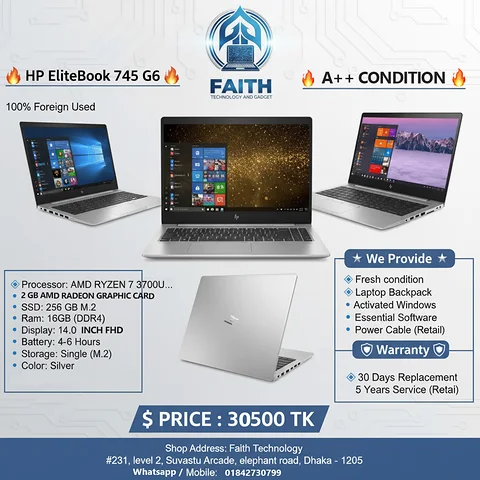 HP EliteBook 745 G6 - AMD Ryzen 7 Power