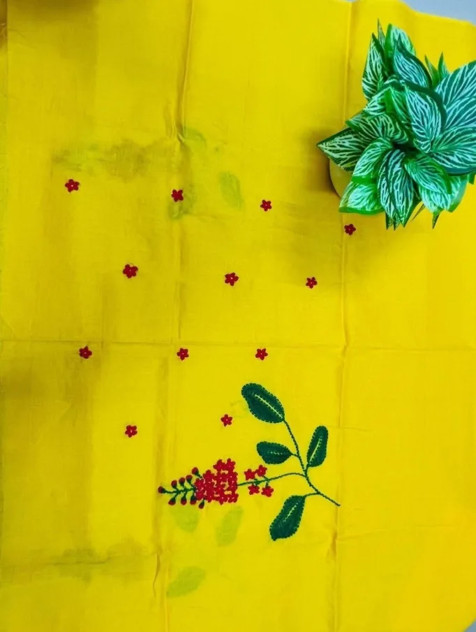 Hand Made Blouse in Yellow Color