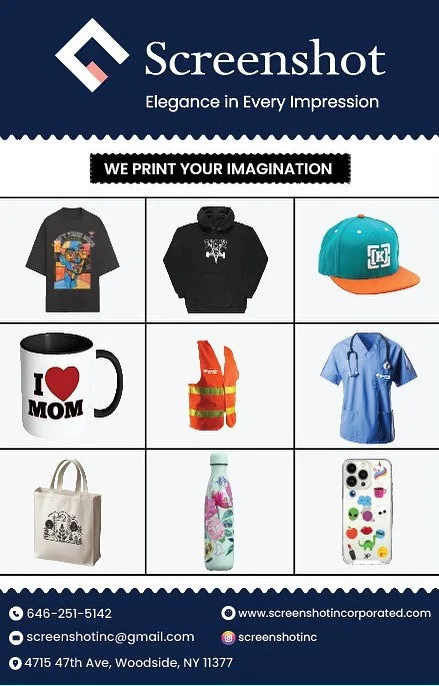 Clothing and Clothing Accessories with Commercial Screen Printing