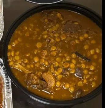 Beef with booter daal