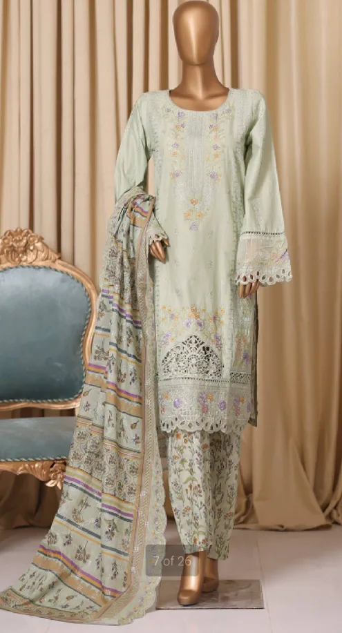 Embroidered dupatta 3picec