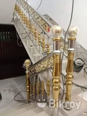এস,এস সিড়ি রেইলিং ও বেল্কনি বানিয়ে দেওয়া হয়
