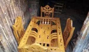 সেগুন কাঠের ডাইনিং