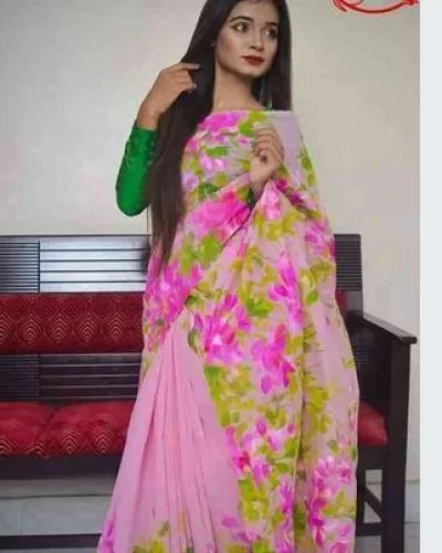 হাফ সিল্ক প্রিন্ট শাড়ি