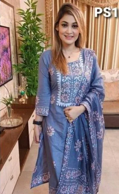 Cotton three piece salwar kameez set