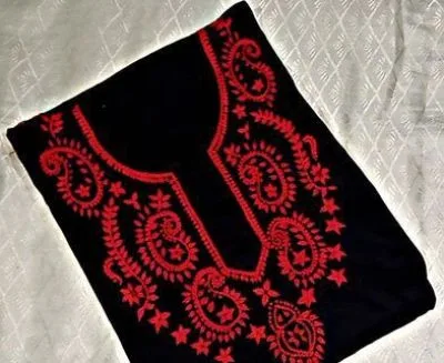 Hand embroidery bexi voile kurti for sale