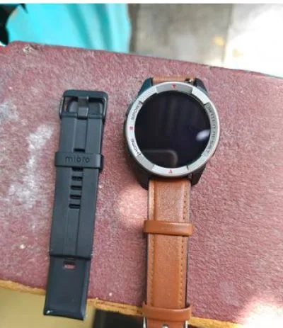mibro x1 smart watch with leather strap