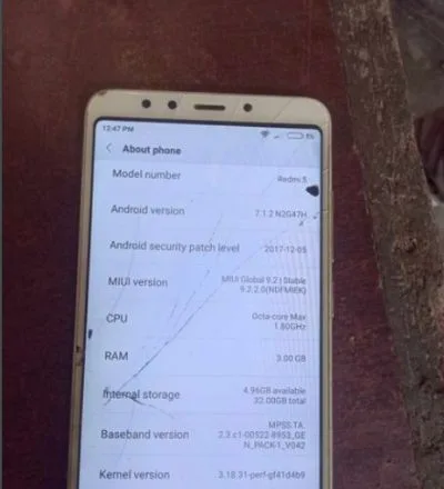 Xiaomi Redmi 5 . (Used)