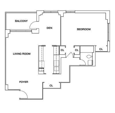 1 beds  1 baths 896 sqft Apartment for Rent