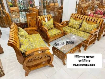 সেগুন কাটের তৈরি সোফা সেট বিক্রি হবে