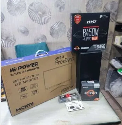 Gaming Ryzen5|MSI MB|16GB Ram|22" IPS LED