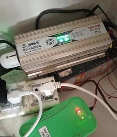Inverter ups and 12v charger battery