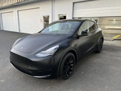 Tesla model y black car for rent